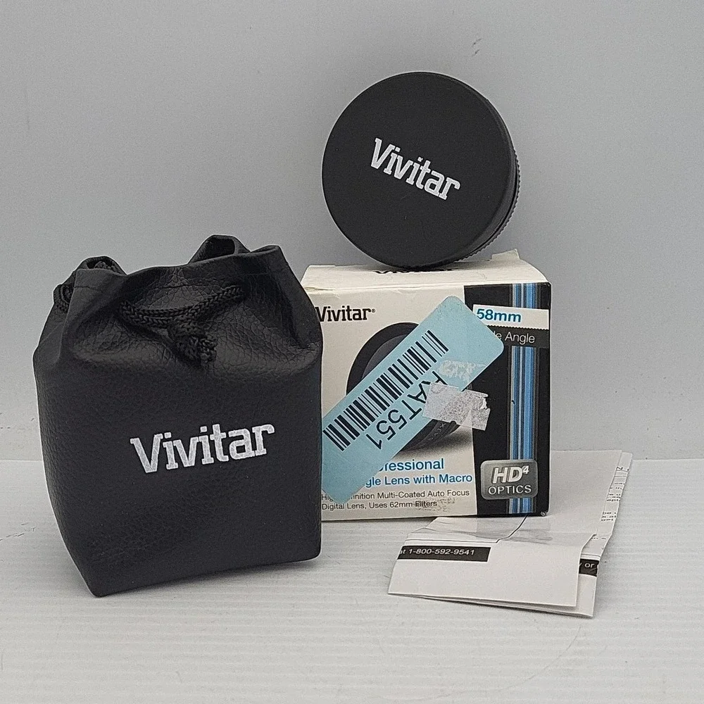 Vivitar 0.43X Professional Wide Angle Lens w/ Macro 58mm HD4 Optics ✅‎ Open Box